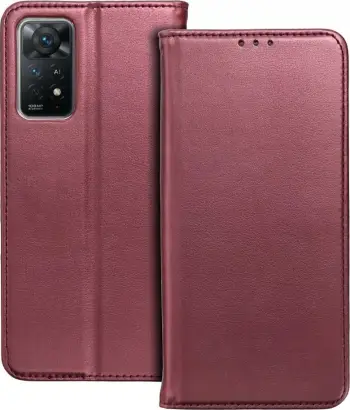 Këllëf magnetik Smart për Xiaomi Redmi Note 13 4G, burgundy
