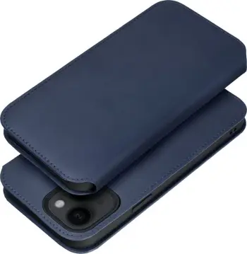 Këllëf telefoni Dual Pocket për Xiaomi Redmi Note 13, stil libër, me xhepa kartash, blu navy