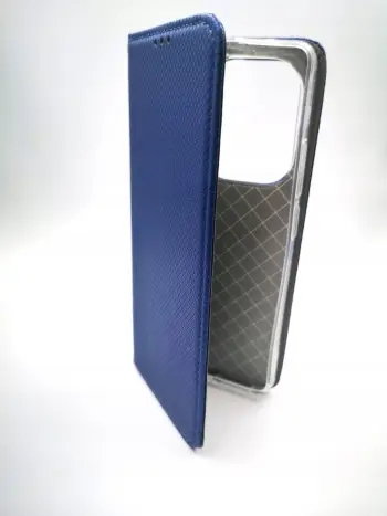 Kuti mbrojtëse Smart Book për Xiaomi Redmi Note 13 Pro 5G, me mbulesë ekrani, blu navy
