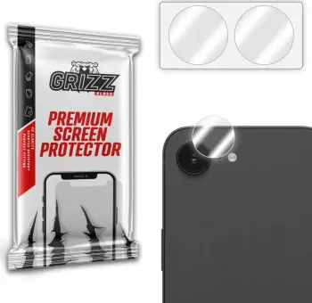 Mbrojtës kamere Grizz HybridGlass për Apple iPhone 16e, set 2 copë, transparent