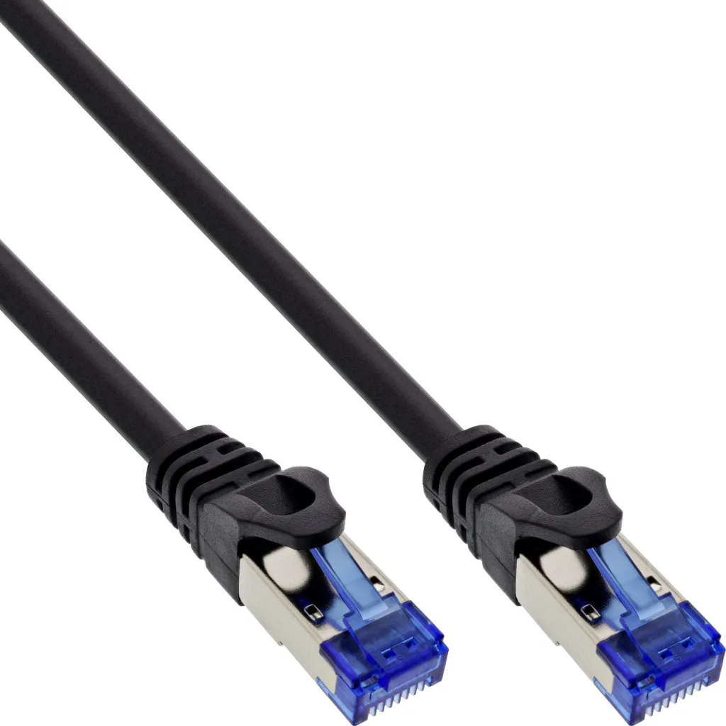 Kabull rrjeti InLine Patch Cable Armored, Cat.6A, U FTP, 15m, i zi - 1