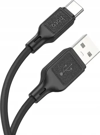 Kabllo USB Hoco X90, USB A në USB C, 3A, 1m, e zezë