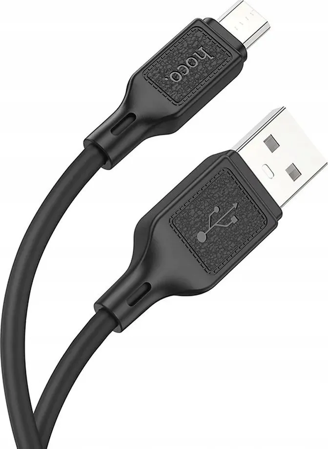 Kabllo Hoco X90 USB A në Micro USB, 1 m, 2.4A, e zezë - 1