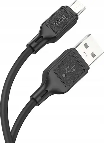Kabllo Hoco X90 USB A në Micro USB, 1 m, 2.4A, e zezë