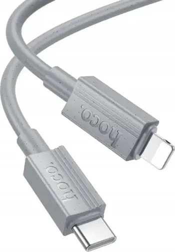 Kabllo Hoco X107 USB C në Lightning, PD 27W, 1m, gri
