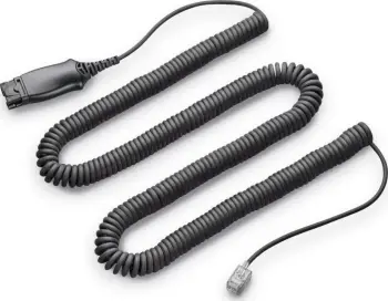 Kabllo elektronike Hookswitch HP Poly APD-80, për kufje telefoni, TAA, e zezë