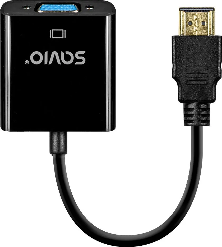 Adapter HDMI në VGA Savio AK-75, Full HD, i zi - 1