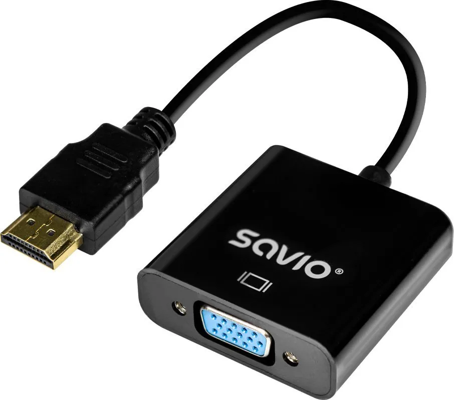 Adapter HDMI në VGA Savio AK-75, Full HD, i zi - 2