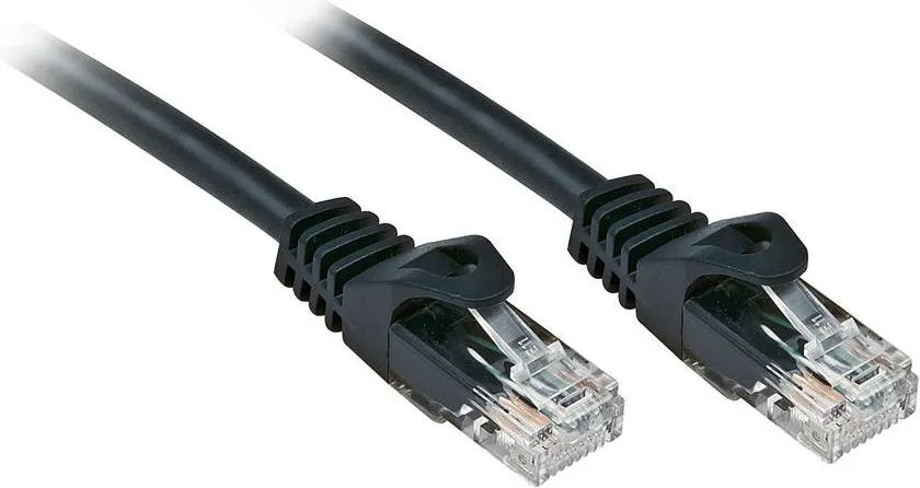 Kabllo Lindy Patchcord Cat6 (48193), U/UTP, 2m, e zezë - 1