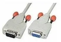 Kabllo zgjatues serial LINDY, 20m, 9-pin mashkull femër, gri