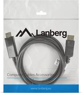 Kabllo HDMI Lanberg DisplayPort (CA-DPHD-10CC-0018-BK), 1.8 m, e zezë