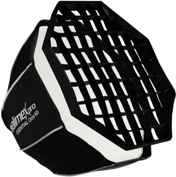 Softbox oktagonal Walimex Pro Essential 60cm, rrotullim 360°, me grid, me adapter Bowens