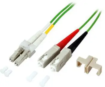 Kabllo fibër optike MicroConnect FIB561005, LC UPC në SC UPC, dupleks OM5 50/125, 5m, jeshile