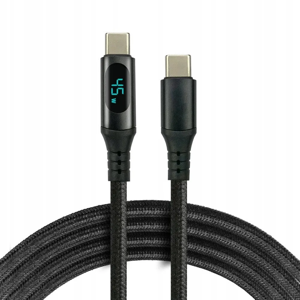 Kabllo USB Usams EverActive CBB-3PDL, USB C, PD 45W, 3m, e zezë - 1