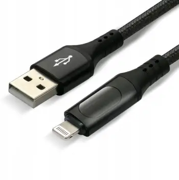 Kabllo USB Usams EverActive CBB-1IBL, Lightning, 1m, e zezë