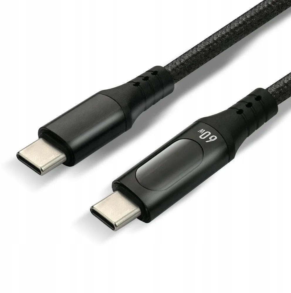 Kabllo USB Usams EverActive CBB-2PD5L, USB C në USB C, 100W PD, 2m, e zezë - 2