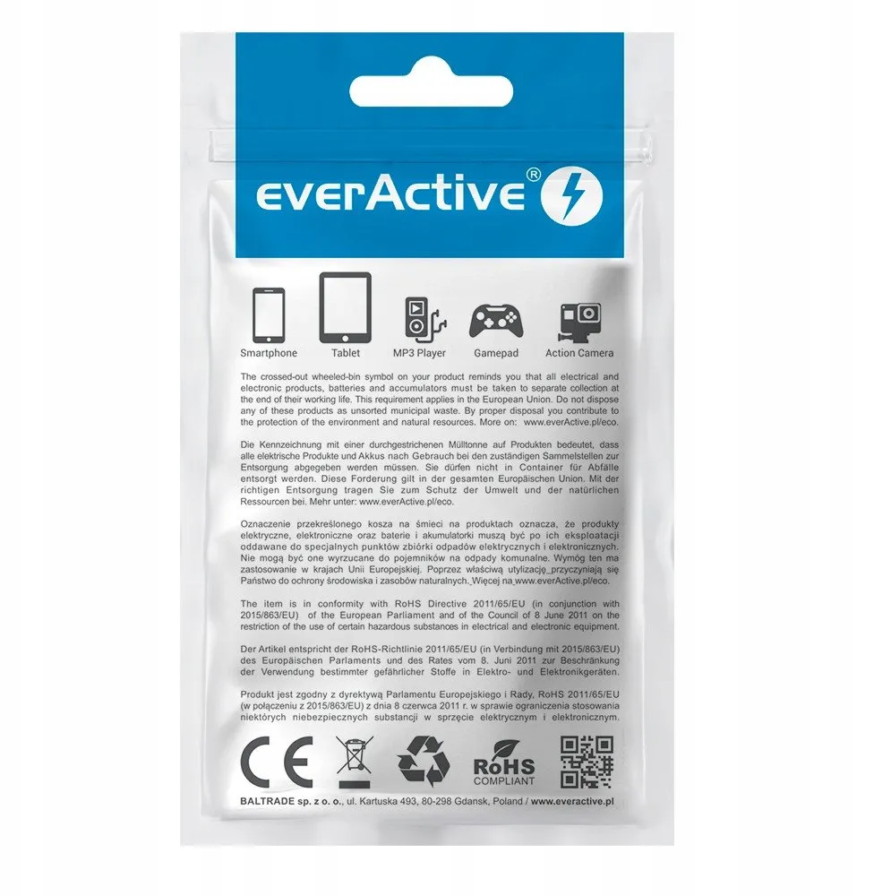 Kabllo USB Usams EverActive CBB-2PD5L, USB C në USB C, 100W PD, 2m, e zezë - 3