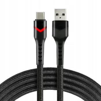 Kabllo USB në USB C Usams EverActive CBB 2CBR, 2m, 3A, e zezë