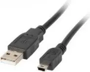Kabllo USB Lanberg USB 2.0 MINI CABLE AM-BM5P (CANON) FERRITE E ZI 1,8M LANBERG CA-USBK-11CC-0018-BK - CA-USBK-11CC-0018-BK