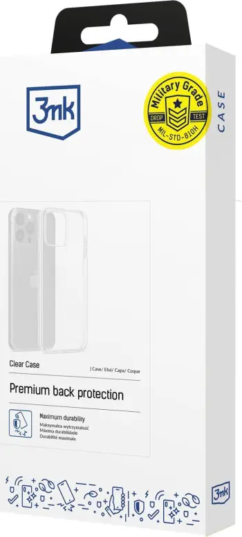 Mbrojtëse transparente 3mk Clear Case për Motorola Moto E14 G04 G04s, fleksibël, kundër goditjeve, transparente