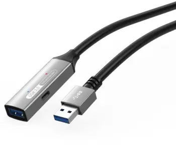 Kabllo zgjatuese USB Microconnect USB3.0AAF20A, USB 3.2 Gen 1, 5 Gbit/s, e zezë