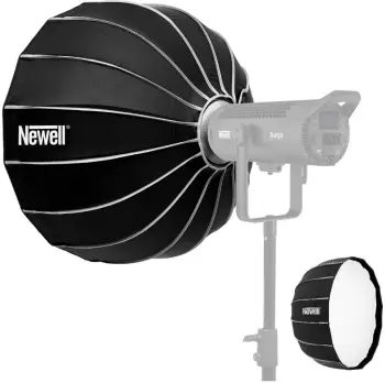 Softbox parabolik Newell 65 cm, mount Bowens, me grid, i zi