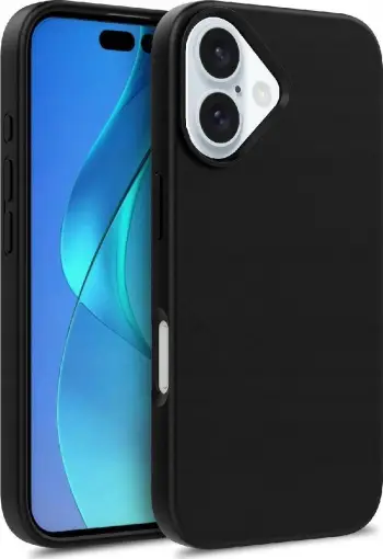 Mbrojtëse telefoni Wheat Case për iPhone 16, dizajn i hollë, e zezë