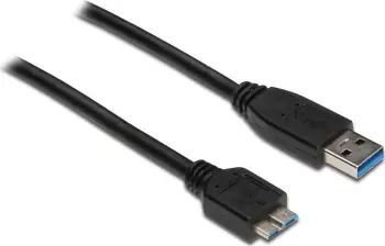 Kabllo USB Alcasa USB 3.0 A në Micro B, 3m, USB 3.2 Gen 1, i zi