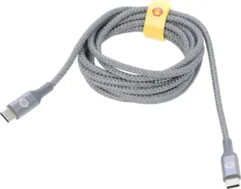 Kabllo karikimi Shell USB C në USB C, 2m, najlon, gri