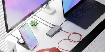 Dock USB C Fusion Pro Go 7 in 1, 7 porta, gri