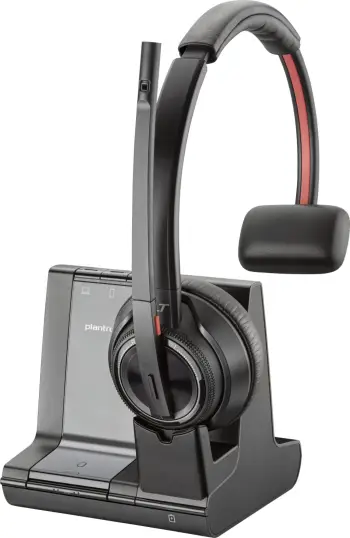 Kufje wireless Poly Savi 8210 UC, Bluetooth, me mikrofon, e zezë