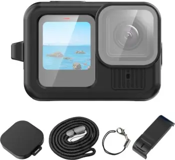 Mbulesë mbrojtëse silikoni Puluz për GoPro Hero 13, rezistente, e zezë