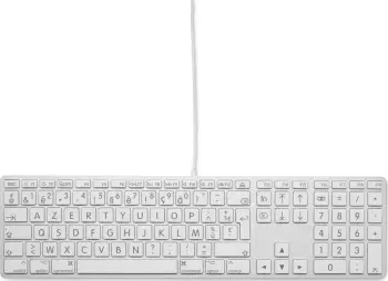 Tastierë LMP KB-1243-BIG, USB A, taste me shkronja të mëdha, argjendi