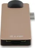 Docking station LMP Compact USB C Dock 4K, 8 porta, HDMI dhe Mini DP, gold