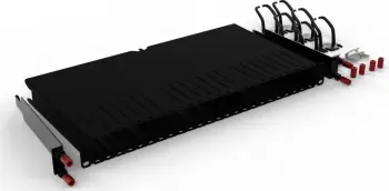 Kornizë rack PATCHBOX One Frame, për 19", 24 kaseta kabllosh, e zezë