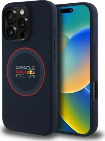 Mbulesë telefoni Red Bull Ring, për iPhone 16 Pro Max, MagSafe, blu e errët