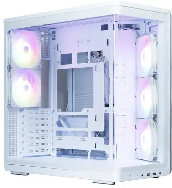 Këse kompjuteri Zalman P60, ATX mid tower, xham i temperuar, e bardhë