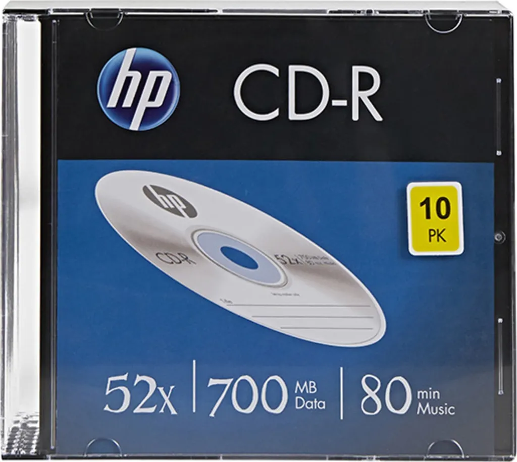 Disk CD R HP W125817146, 700MB, 52X, 10 copë - 1