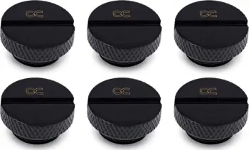 Set tapa vidhosëse Alphacool Eiszapfen G1/4, 6 copë, Deep Black