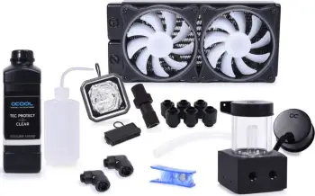 Set ftohës me ujë Alphacool Core Storm ST30, radiator 240mm, për CPU, i zi