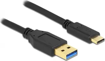 Kabllo USB DeLOCK SuperSpeed 3.2 Gen 2, Type A në Type C, 3m, i zi