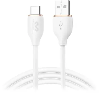 Kabllo USB në USB C Miccell VQ D09, 3A, 1.5m, e bardhë