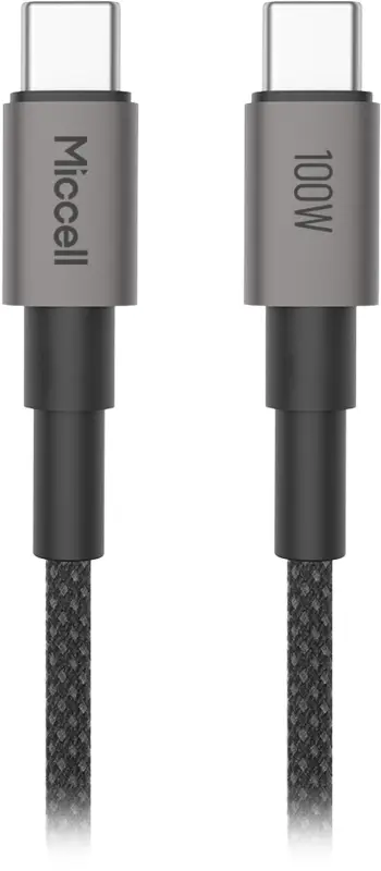 Kabllo USB C në USB C Miccell VQ D34, 100W, 1.2m, i zi