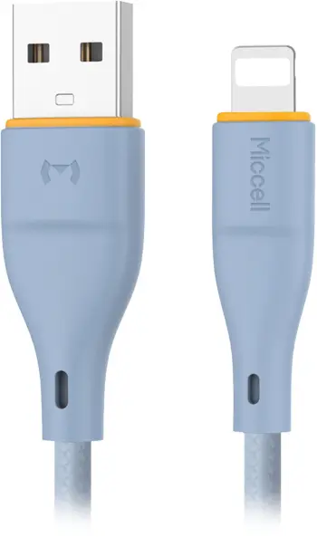 Kabllo karikimi Miccell VQ D06, USB A në Lightning, 1m, 2.4A, blu