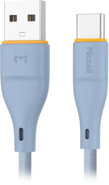 Kabllo USB në USB C Miccell VQ D06, 2.4A, 1m, blu