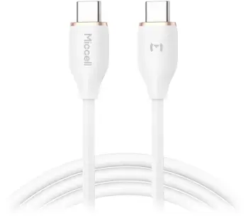 Kabllo USB Orno Miccell VQ-D09, USB C në USB C, 1.5m, 100W, e bardhë