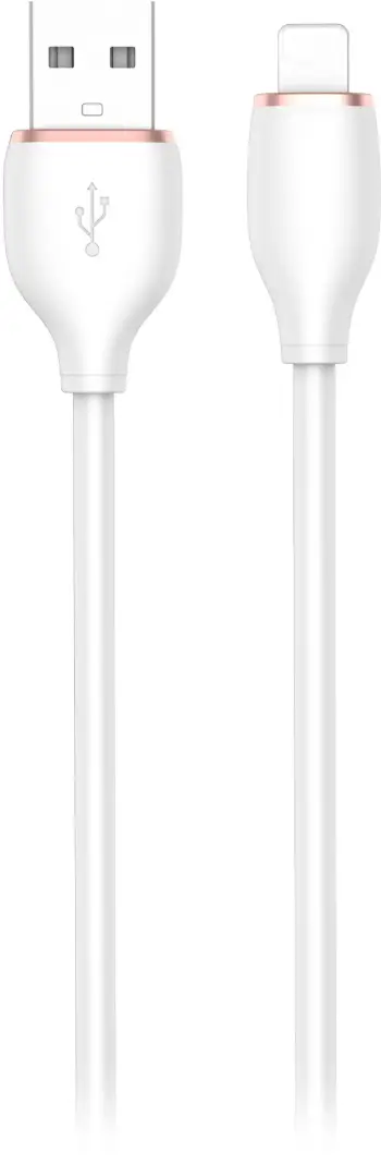 Kabllo karikimi Miccell VQ D09, USB A në Lightning, 1.5m, 3A, e bardhë