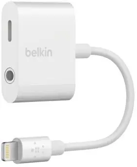 Përshtatës Belkin Lightning to USB-C + Jack 3.5mm, i bardhë