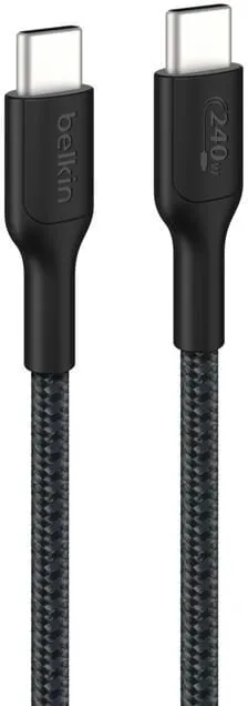 Kabllo USB-C Belkin BoostCharge Pro, 3m, 240W, e zezë - 1