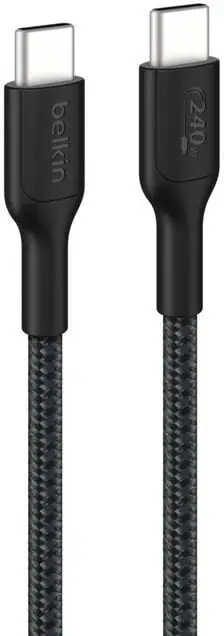Kabllo USB-C Belkin BoostCharge Pro, 3m, 240W, e zezë